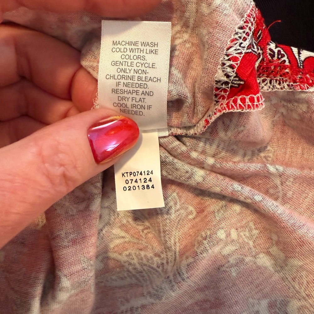 J. Jill Red Paisley Tunic Top - Picture 7 of 7